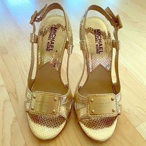 Gold Michael Kors Sandals